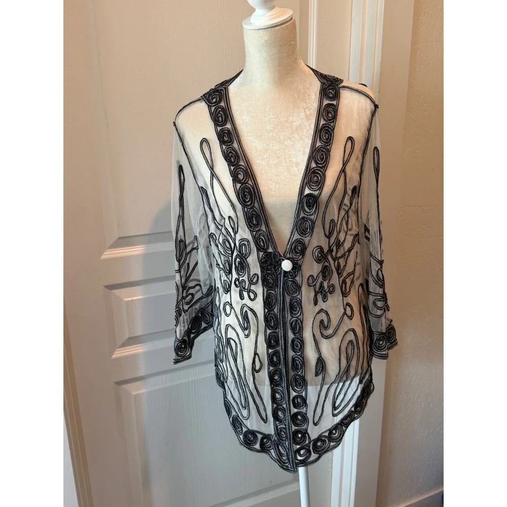 Pretty Angel black embroidered